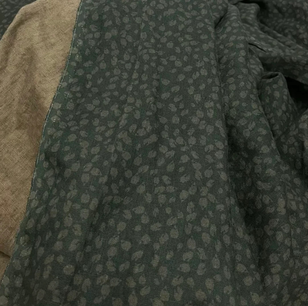 Floral Print Linen Fabric by the Yard - Etsy | Etsy (US)