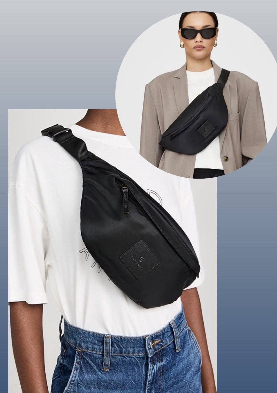 Large capacity sleek black bum bag Fanny pack anine bing leon 

#LTKActive #LTKTravel #LTKmomlife