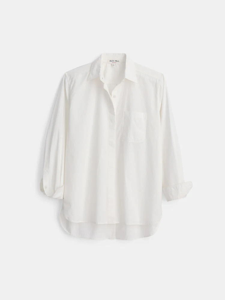 Double-Button Shirt in Paper Poplin | Alex Mill