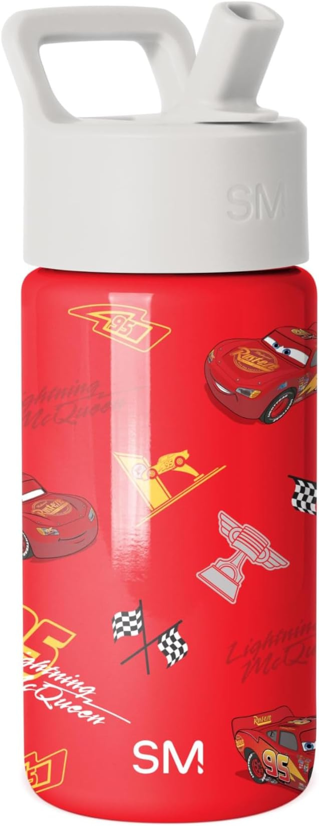Simple Modern Disney Pixar Lightning McQueen Kids Water Bottle with Straw Lid | 14oz Insulated St... | Amazon (US)