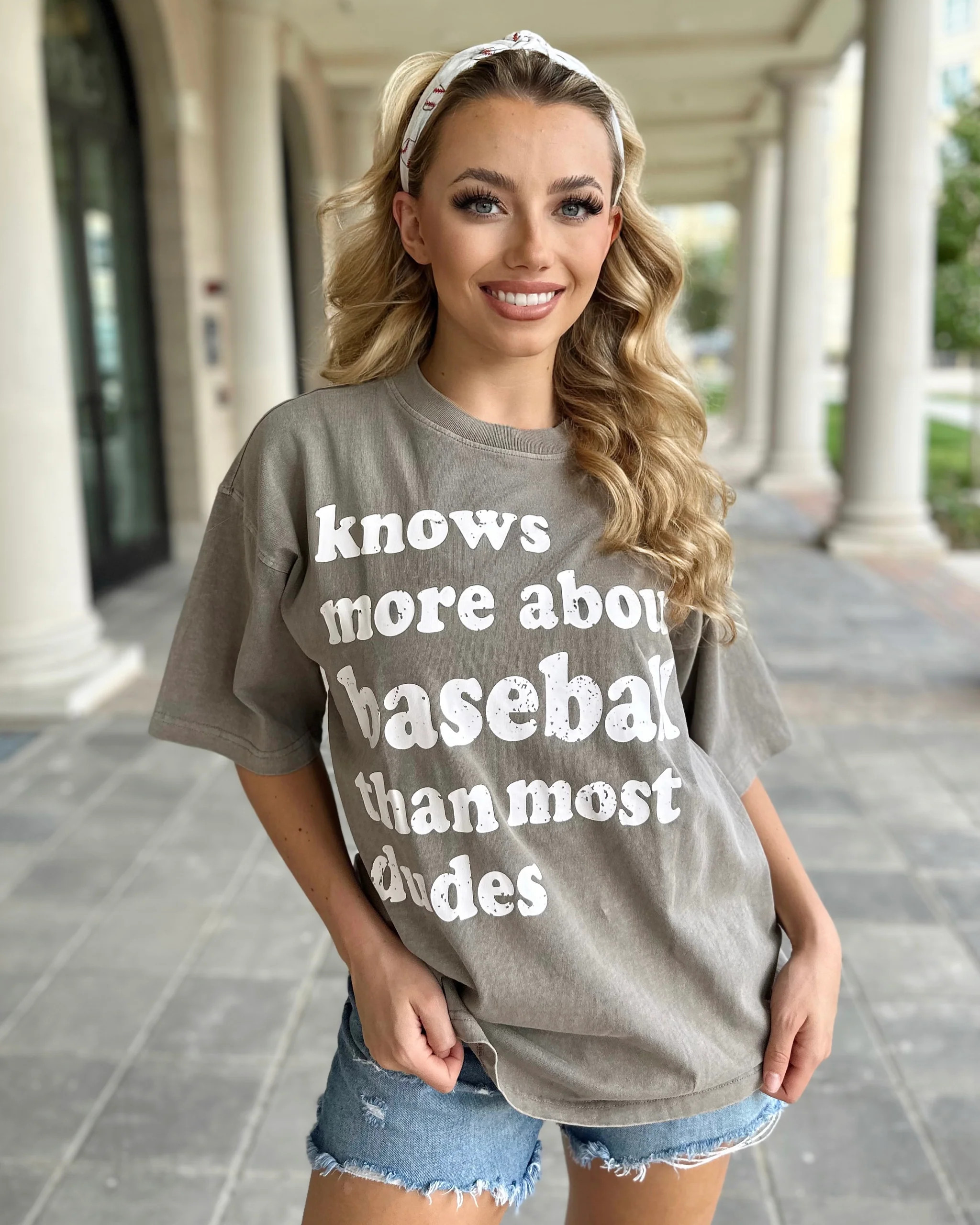 Knows More About BASEBALL Than Most Dudes Comfy Tee | Live Love Gameday®