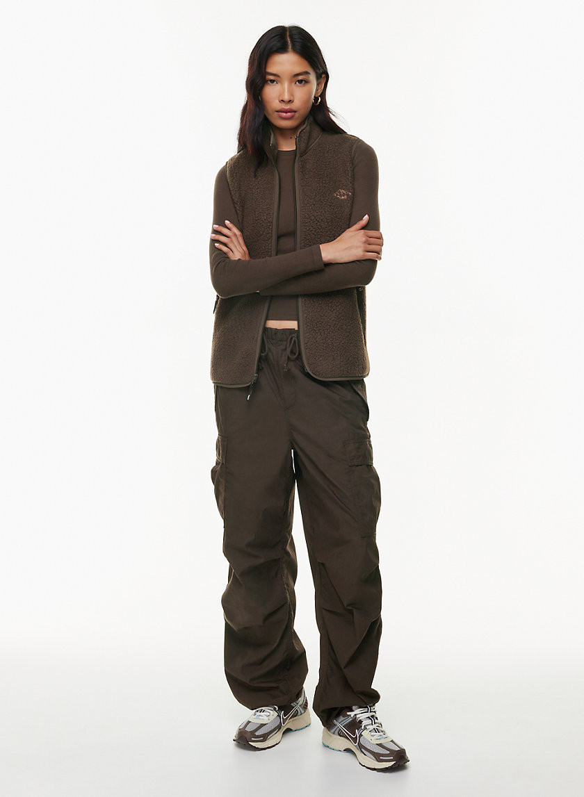 Tna Women's Polartec® Thermal Pro® Mockneck Vest in Rich Mocha Brown size 2XL | Aritzia