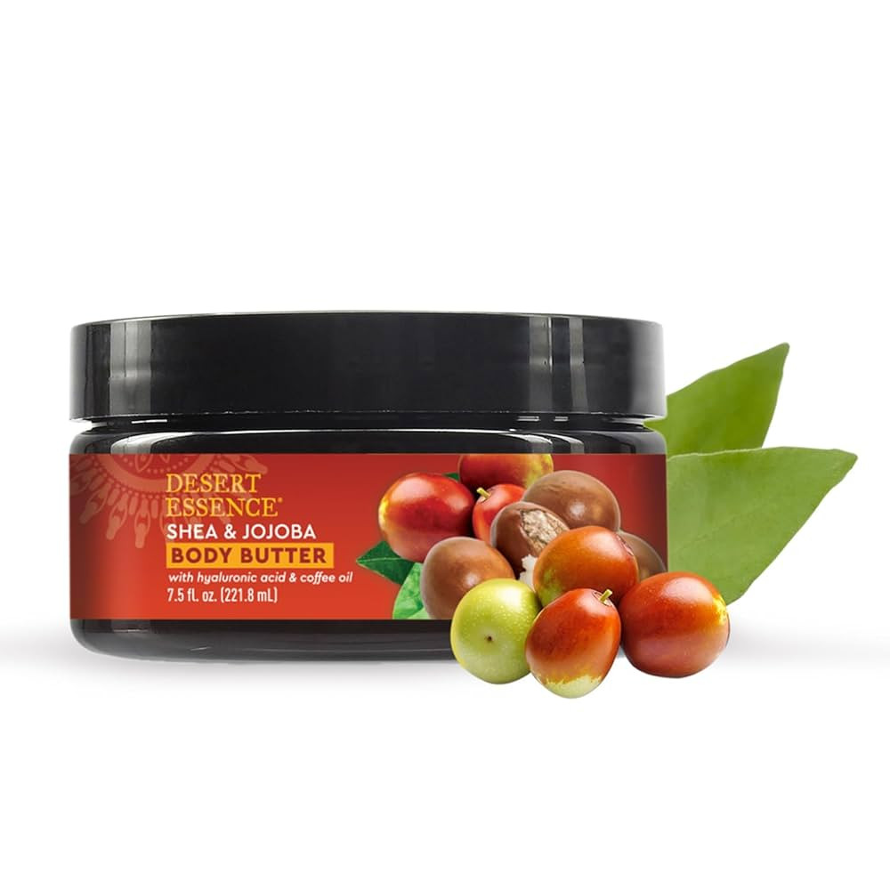 Desert Essence, Shea & Jojoba Body Butter 7.5oz, Hyaluronic Acid & Coffee Oil, Deeply Moisturizin... | Amazon (US)