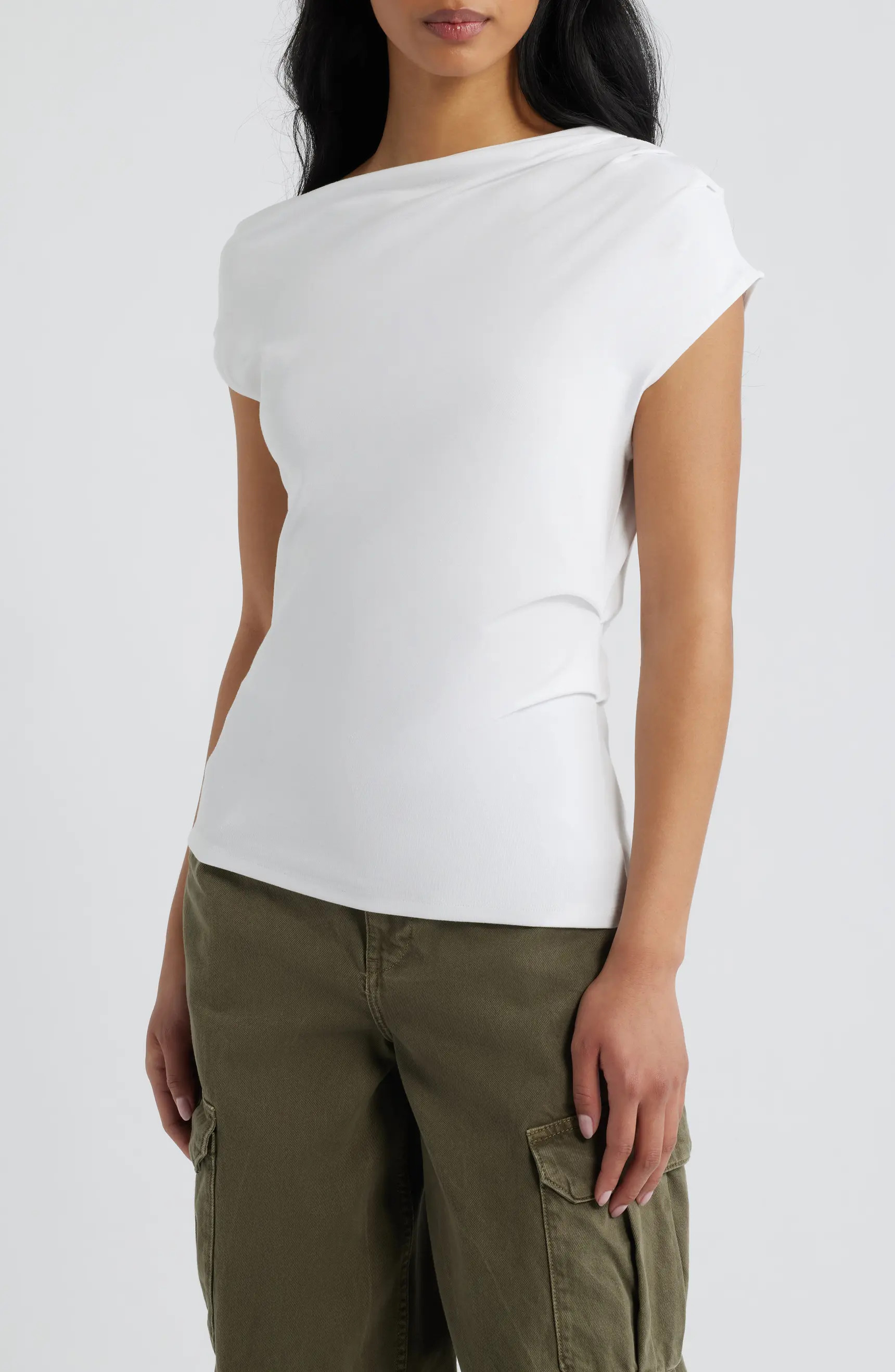 MANGO Asymmetric One-Shoulder Top | Nordstrom | Nordstrom