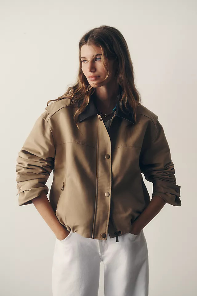 100% Cotton Cropped Utility Jacket | Anthropologie (US)