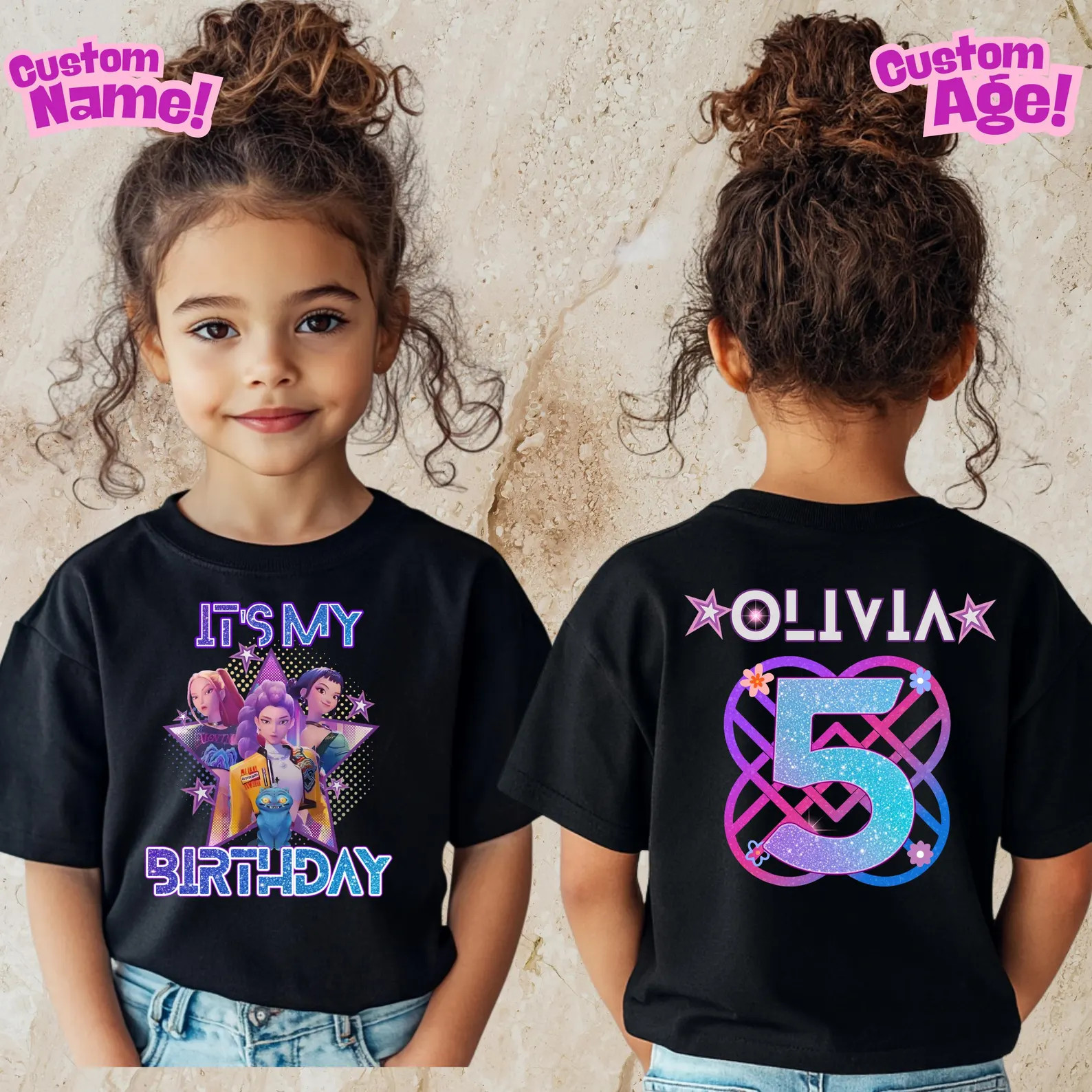 Custom Huntrix Birthday Girl Shirt, Custom It's My Birthday Shirt, Personalized Kpop Demon Hunter... | Etsy (US)