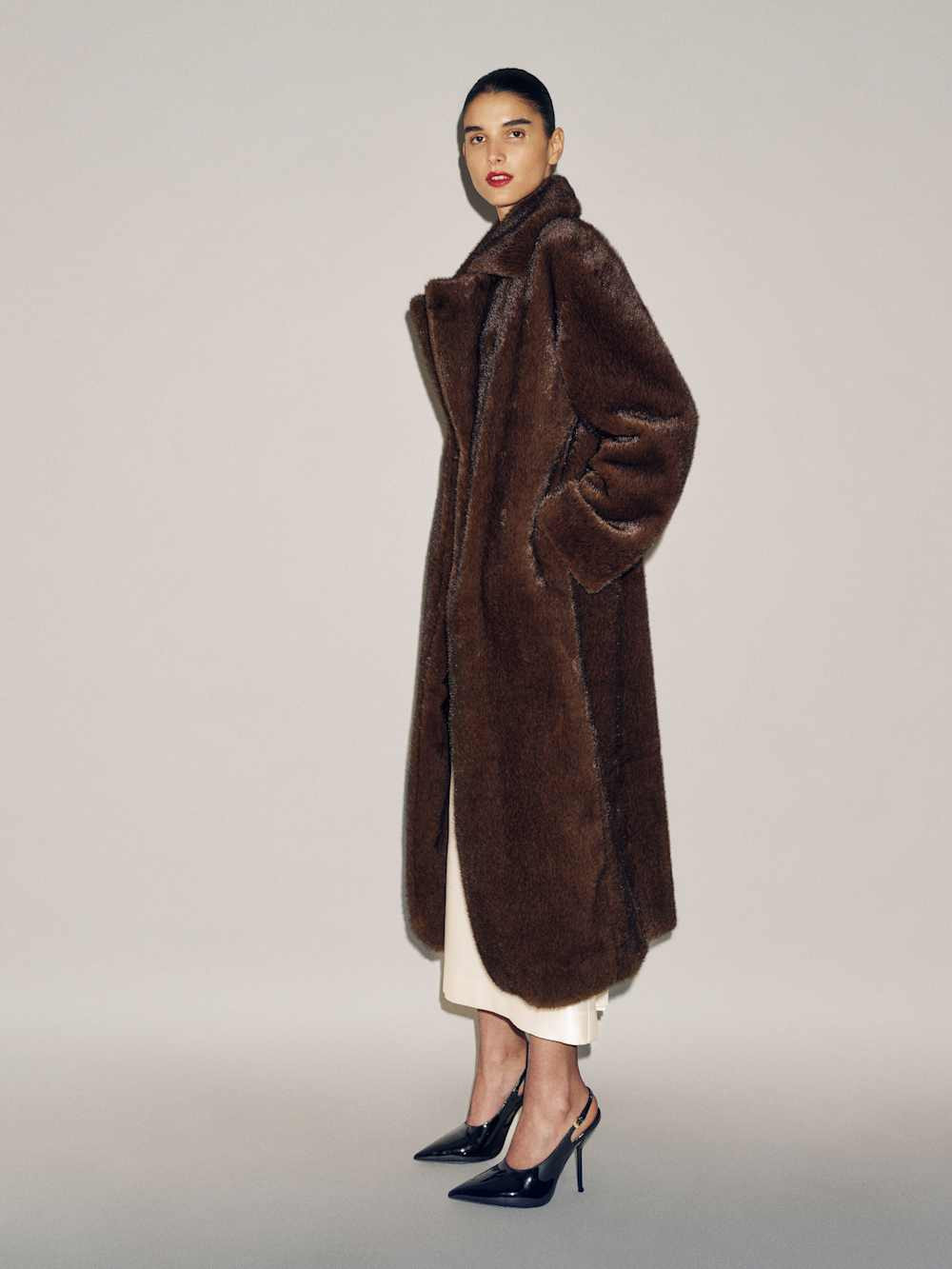 Chloe Faux Fur Oversized Coat | Reformation (Global)