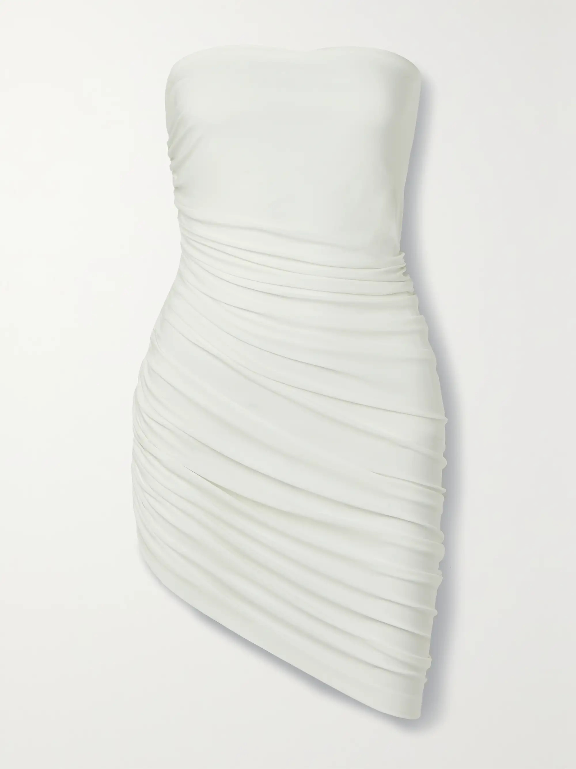 Diana strapless ruched stretch-jersey mini dress | NET-A-PORTER (UK & EU)