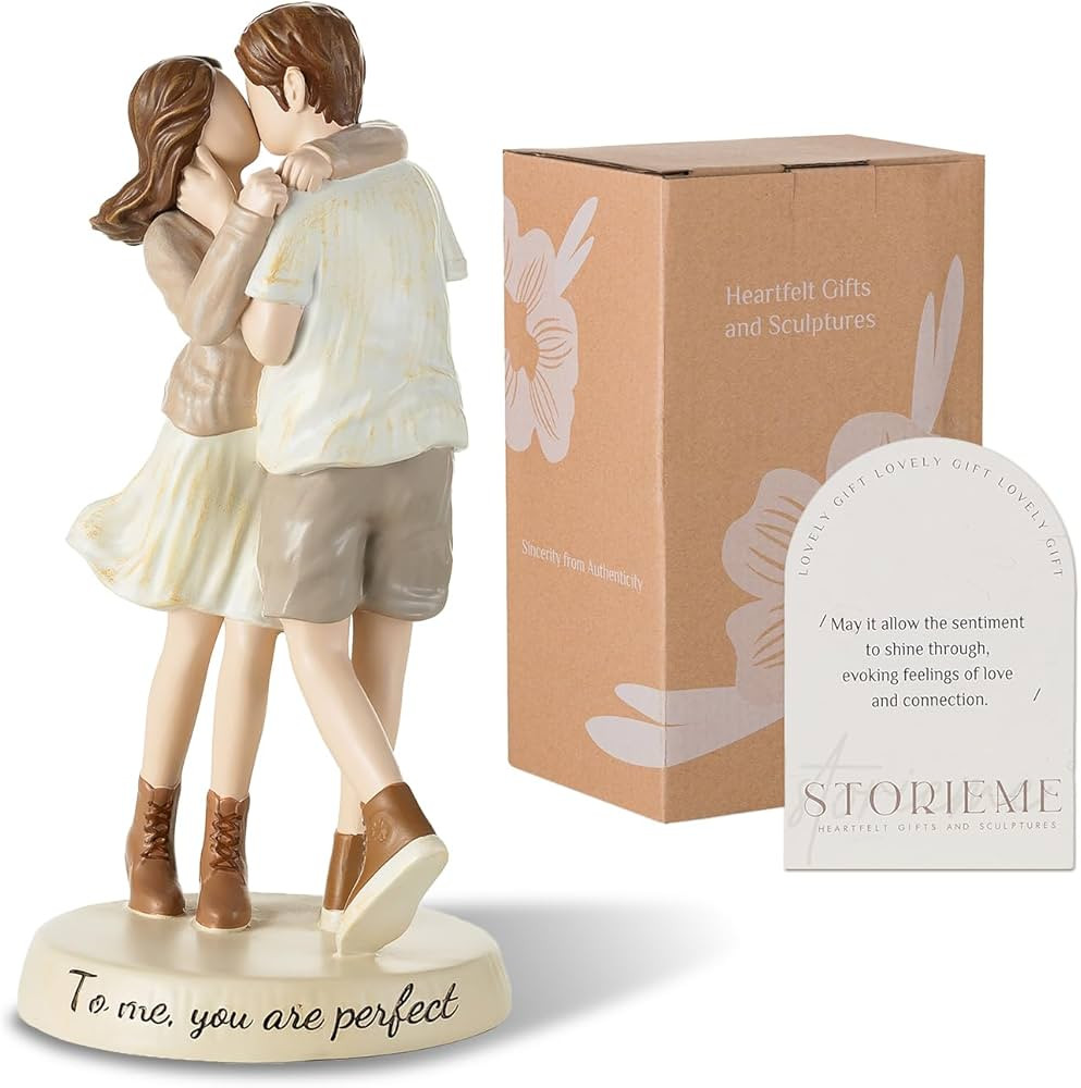 Unique Couple Figurines Gift for Anniversary: Romantic Couples in Love Engagement Birthday Gifts ... | Amazon (US)