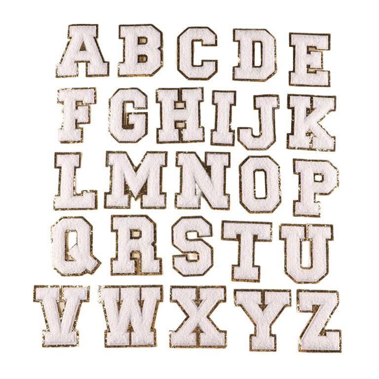 26 Pieces Letter Iron on Patches Sew on Alphabet Appliques with Ironed Adhesive Letter A-Z Embroi... | Walmart (US)