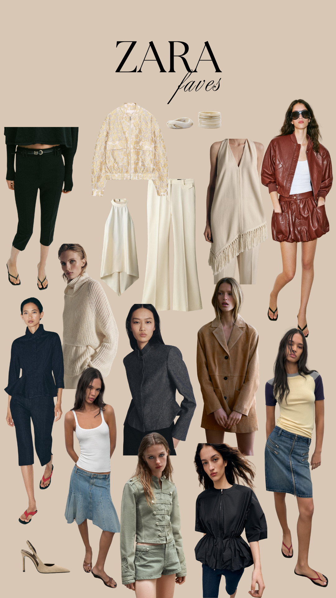 Zara Current Faves Edit
Faux Leather Co-Ord, Satin Top, Spring Outfit Inspo, LTK Denim, Capri Trousers, Denim Skirt 

 #LTKuk #LTKspring #LTKeurope