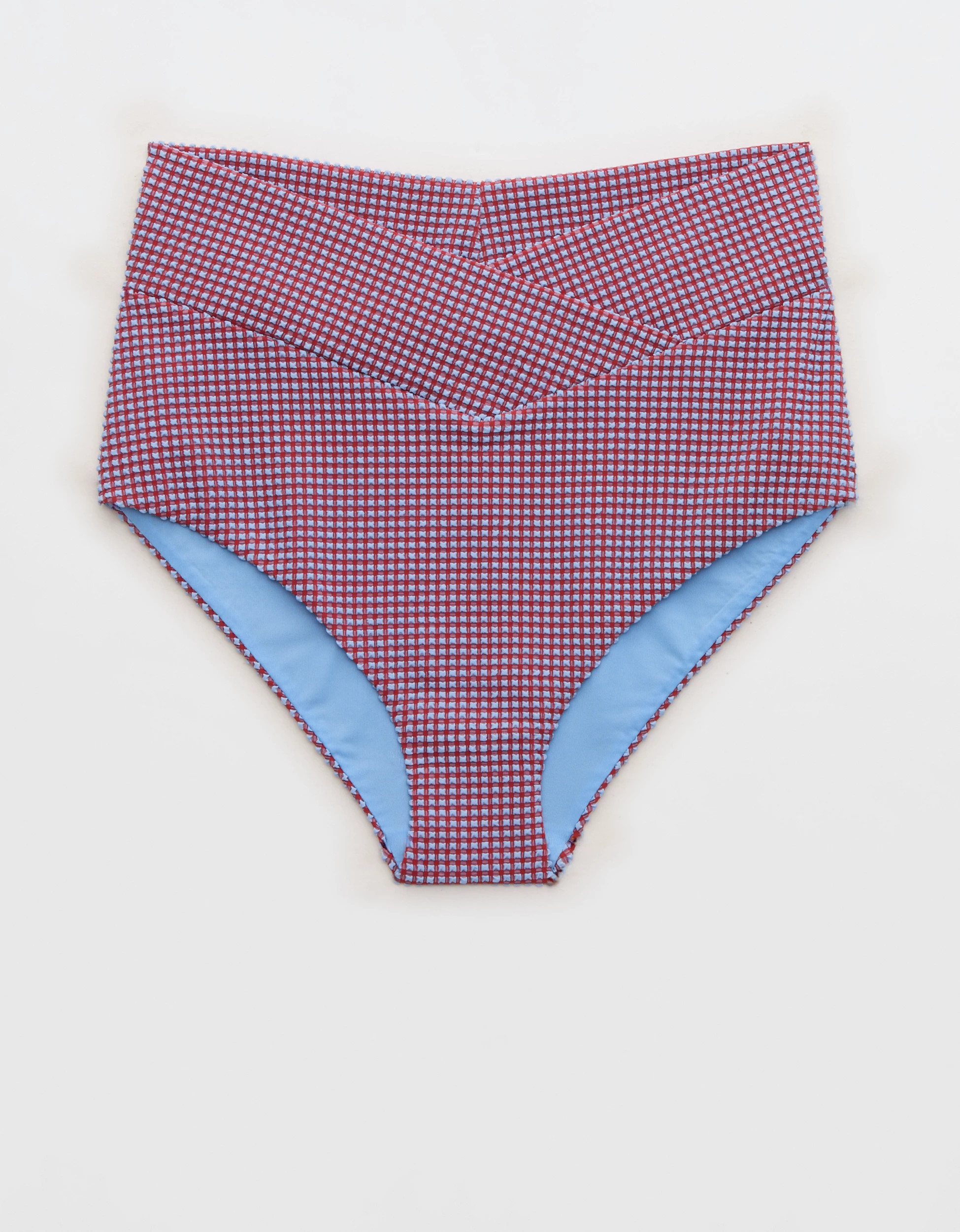 Aerie Gingham High Waisted Full Coverage Bikini Bottom | Aerie