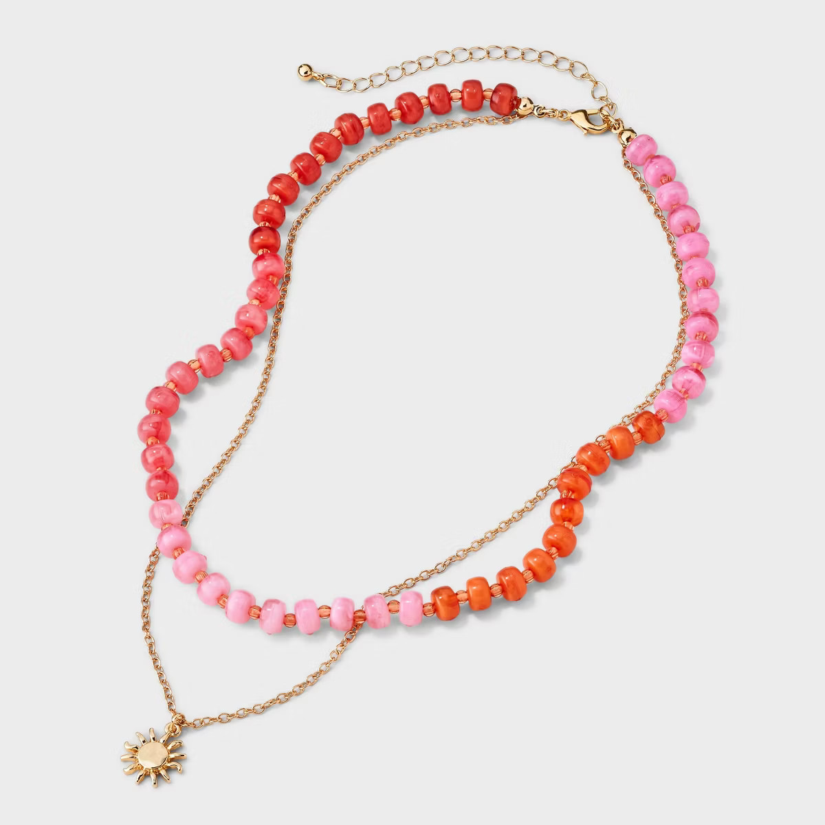 Beaded Sun Drop Multi-Strand Pendant Necklace - Universal Thread™ | Target