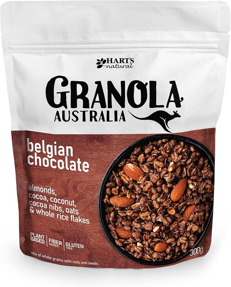 Hart's Natural Granola Australia Belgian Chocolate | Granola Sem Glúten, Sem Lactose, Vegano | 1... | Amazon (BR)