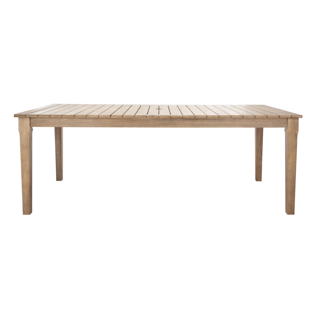 Samya Rectangular Eucalyptus Outdoor Dining Table With Umbrella Hole , 81.4'' in. W 42.7'' in. D | Wayfair North America
