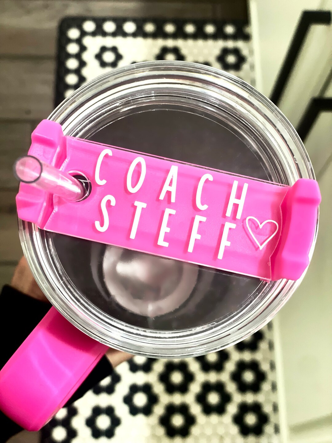 Preppy Stanley Name Plate With Clear Acrylic Personalized Gift - Etsy | Etsy (US)