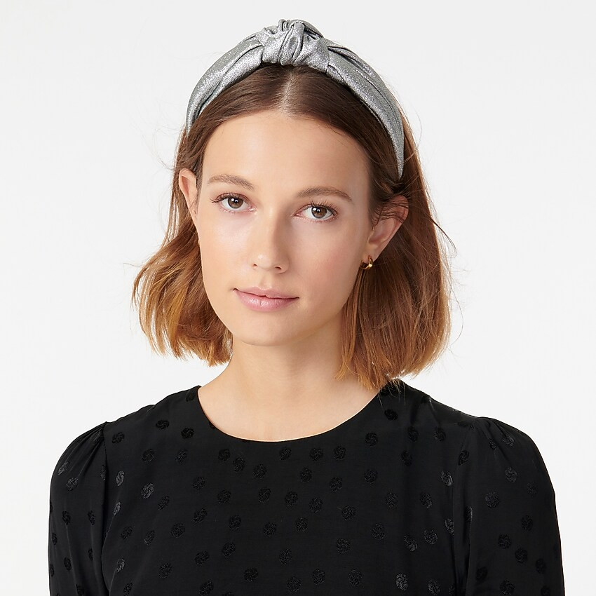 Turban knot headband in metallic | J. Crew US