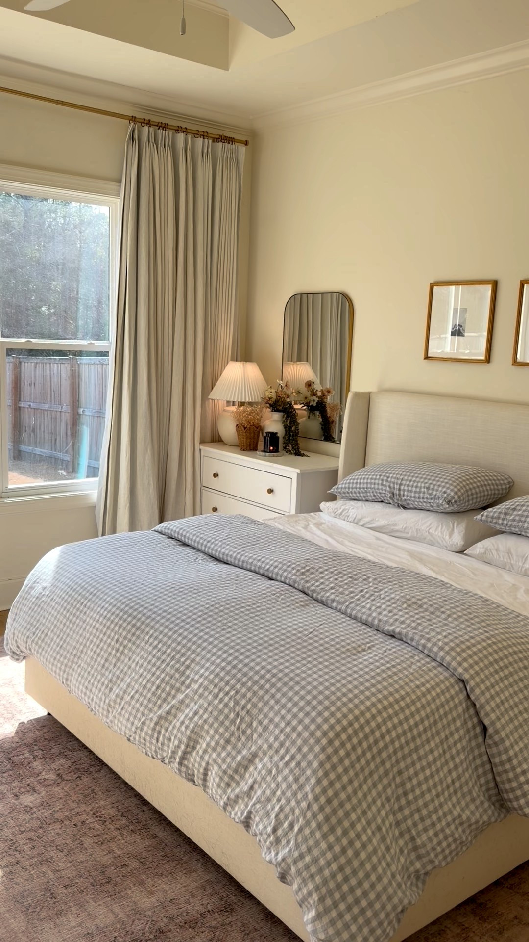 Newly styled bedroom for spring ✨🩵