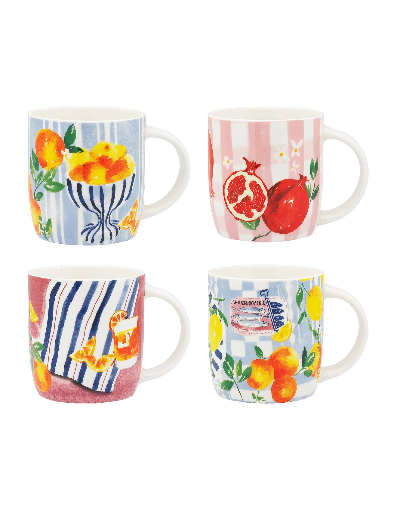 Positano Set of 4 Mugs 300ml Assorted | David Jones (Australia & New Zealand)