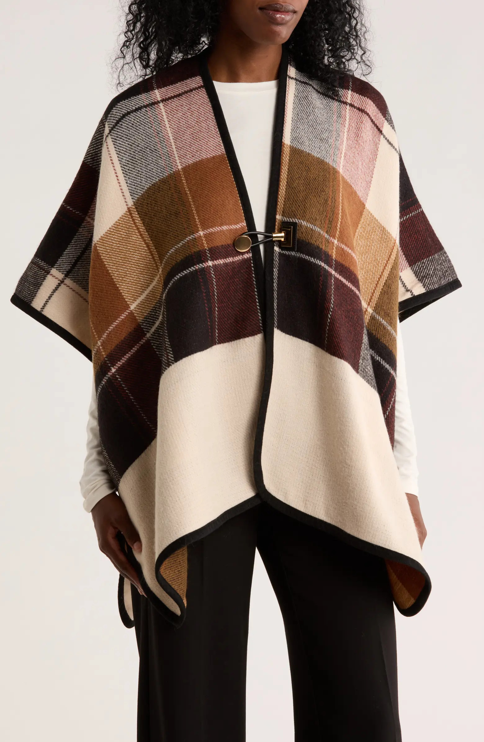 Vince Camuto Plaid Reversible Topper | Nordstromrack | Nordstrom Rack