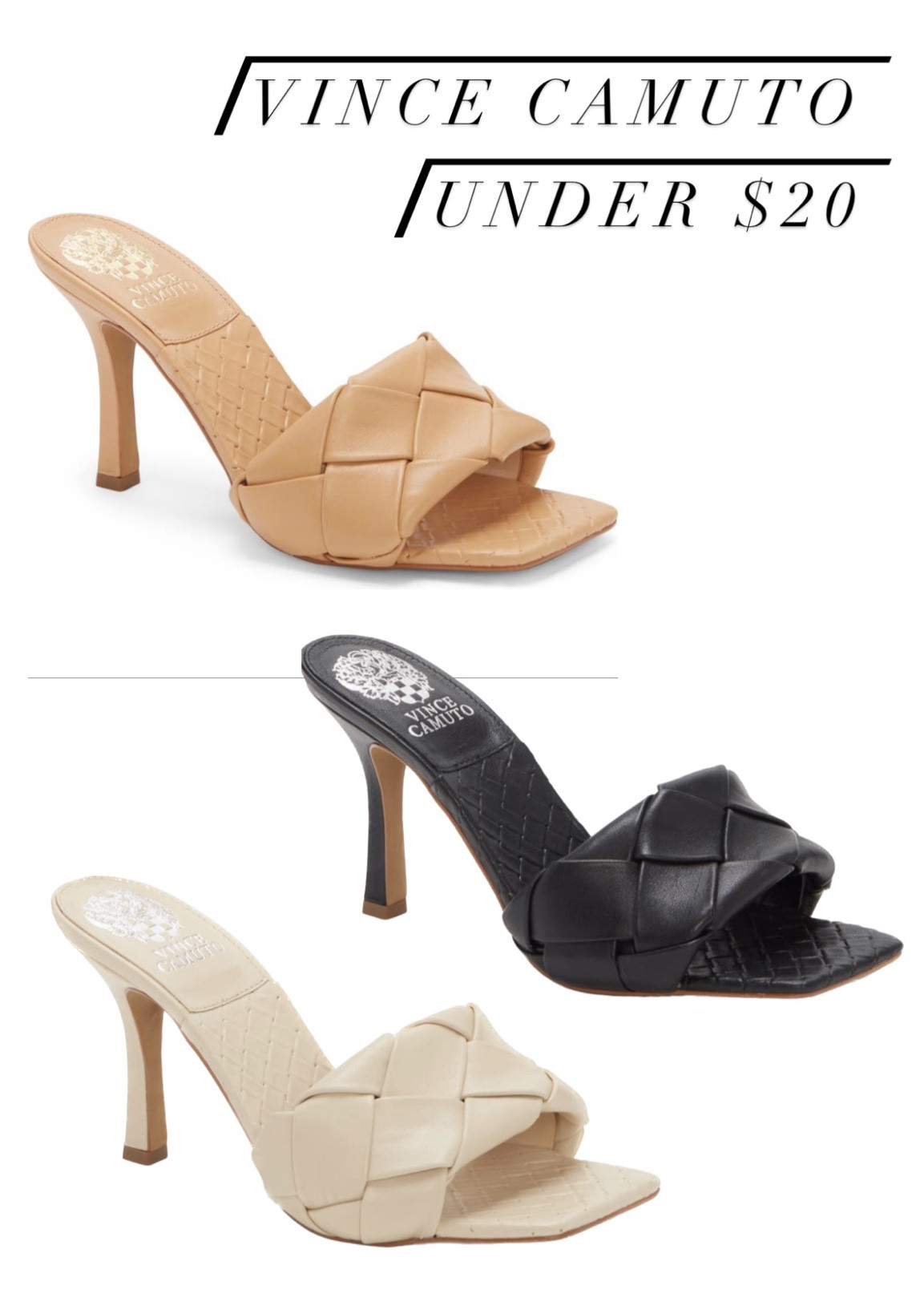 Don’t miss out on these gorgeous Bottega dupes  at an unbelievable price!  

Vince Camuto Heels under $20 🔥

#LTKunder50 #LTKsalealert #LTKshoecrush