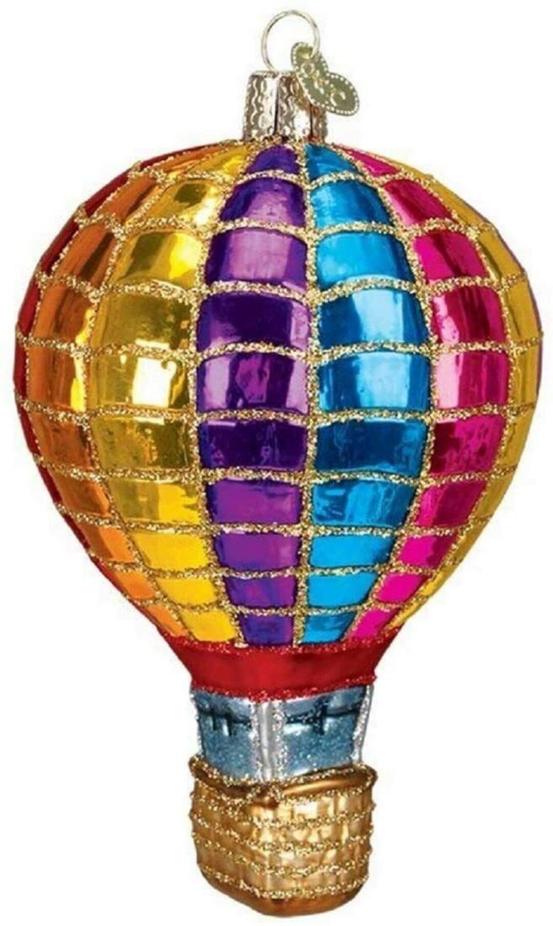 Old World Christmas Hot Air Balloon Rainbow Pattern Glass Xmas - Etsy | Etsy (US)