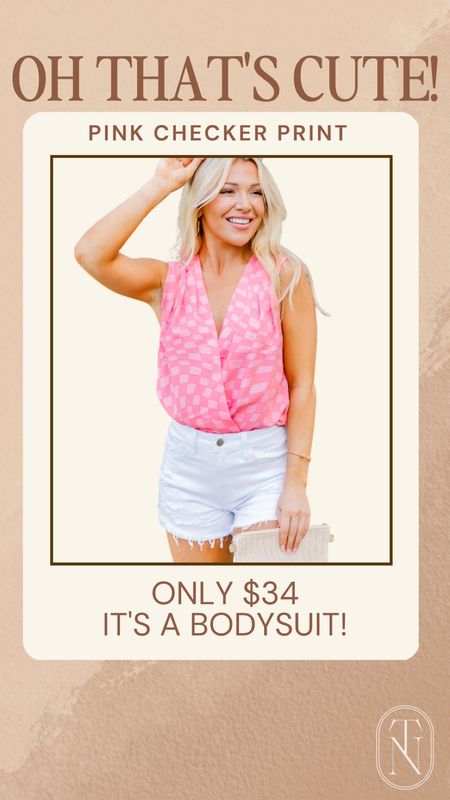 Perfect spring summer top! Pair with a white skirt or shorts. Checker print is so fun especially in this pink color 

#LTKunder50 #LTKSeasonal #LTKstyletip