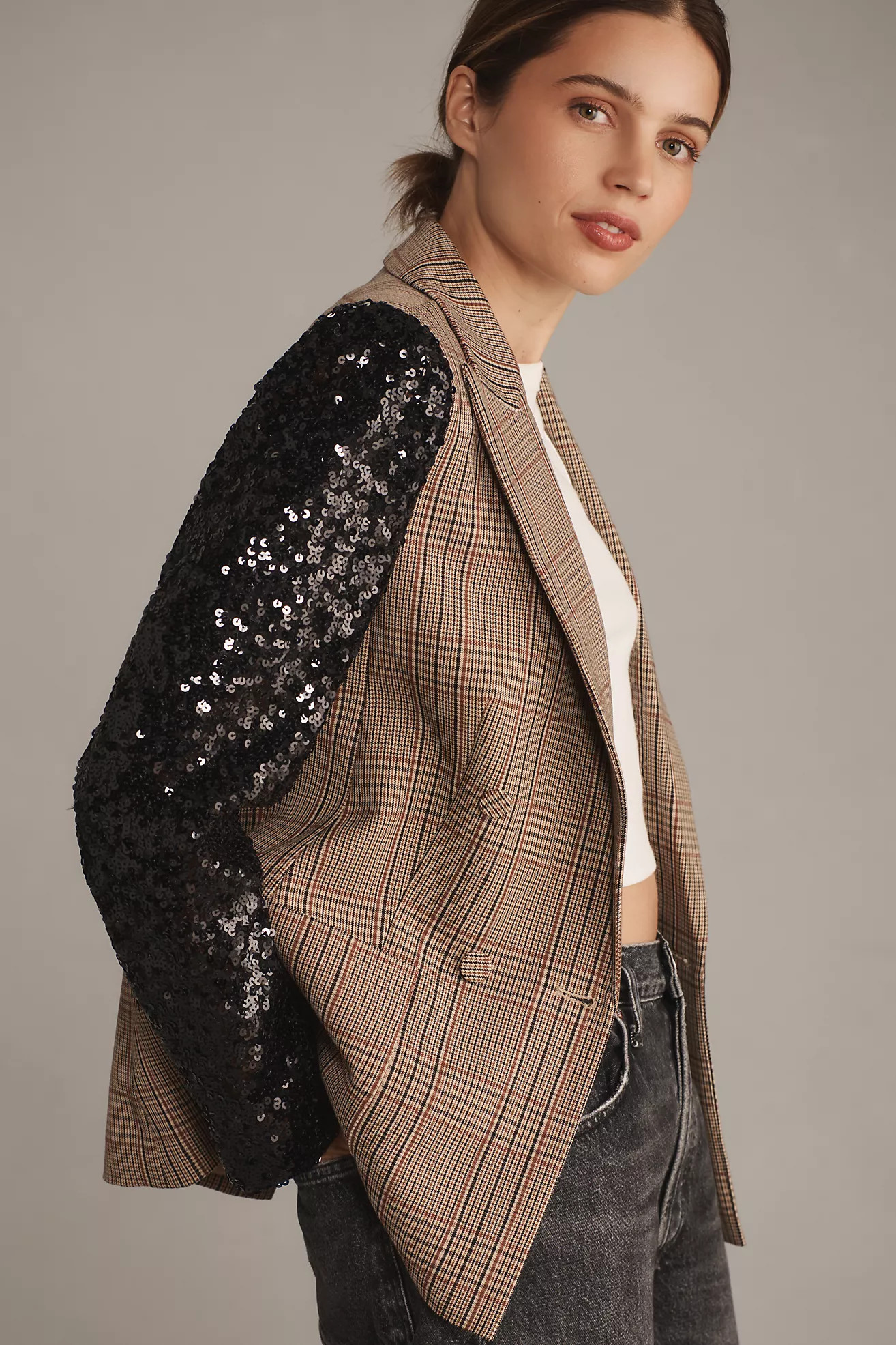 Mare Mare x Anthropologie Sequin-Sleeve Blazer | Anthropologie (US)