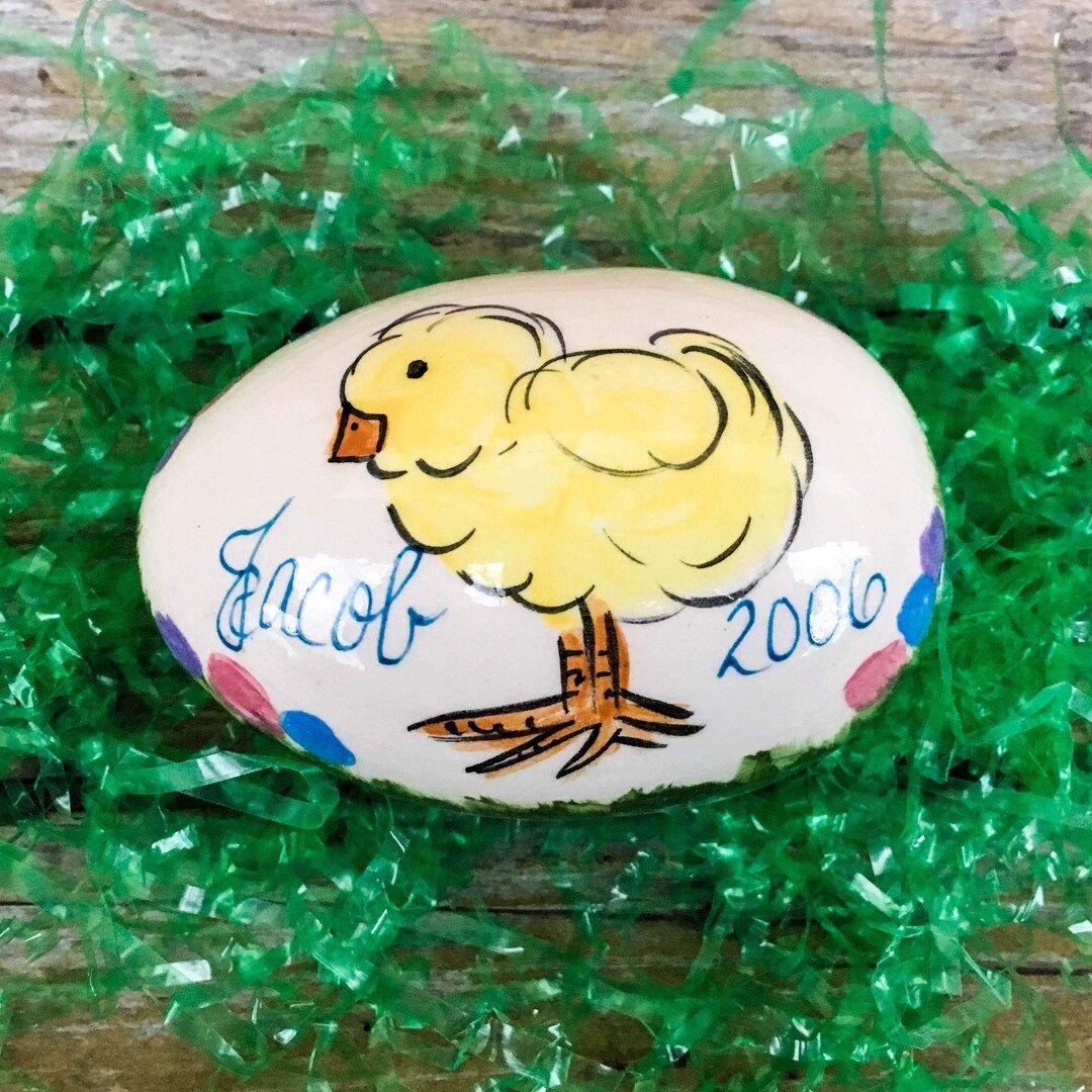 Chick Animal Egg - Personalized Ceramic Easter Egg | Etsy (US)