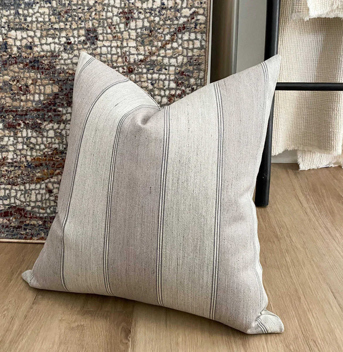 Summer Stripe | Cornflower Pillow Cover (ON THE SHELF) | Hackner Home (US)