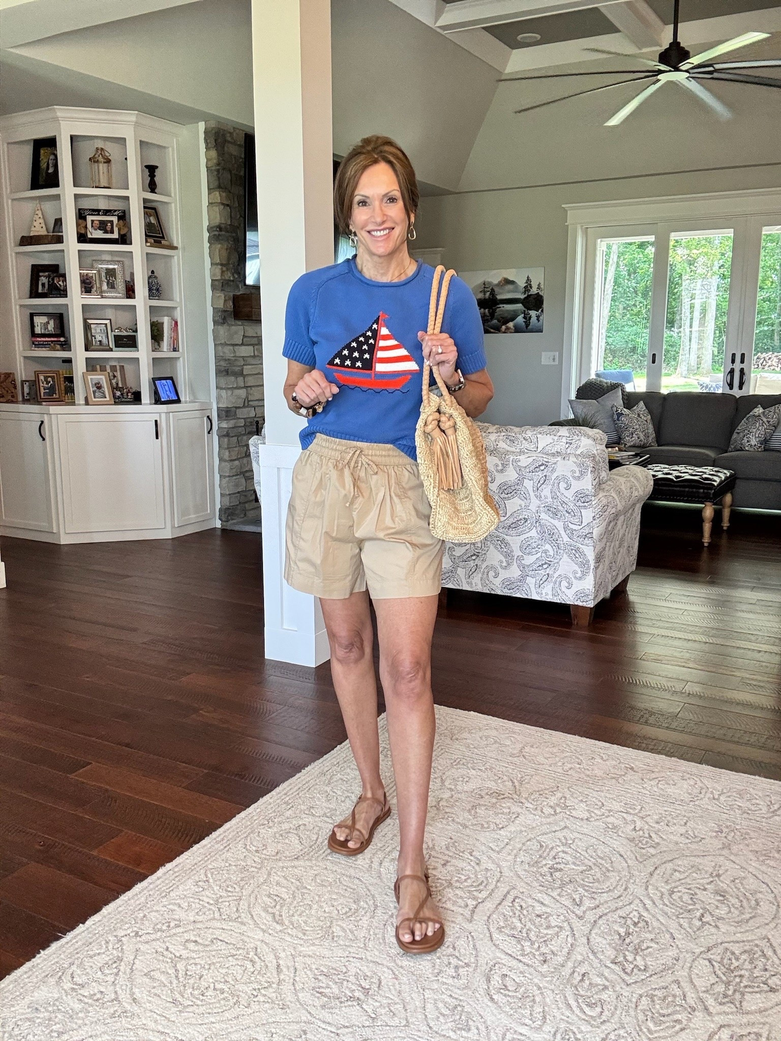 Sailboat sweater / medium
Lightweight elastic waist shorts - medium

summer style, elevated casual outfits, 4th of July fashion

#LTKOver40 #LTKTall #LTKMidsize