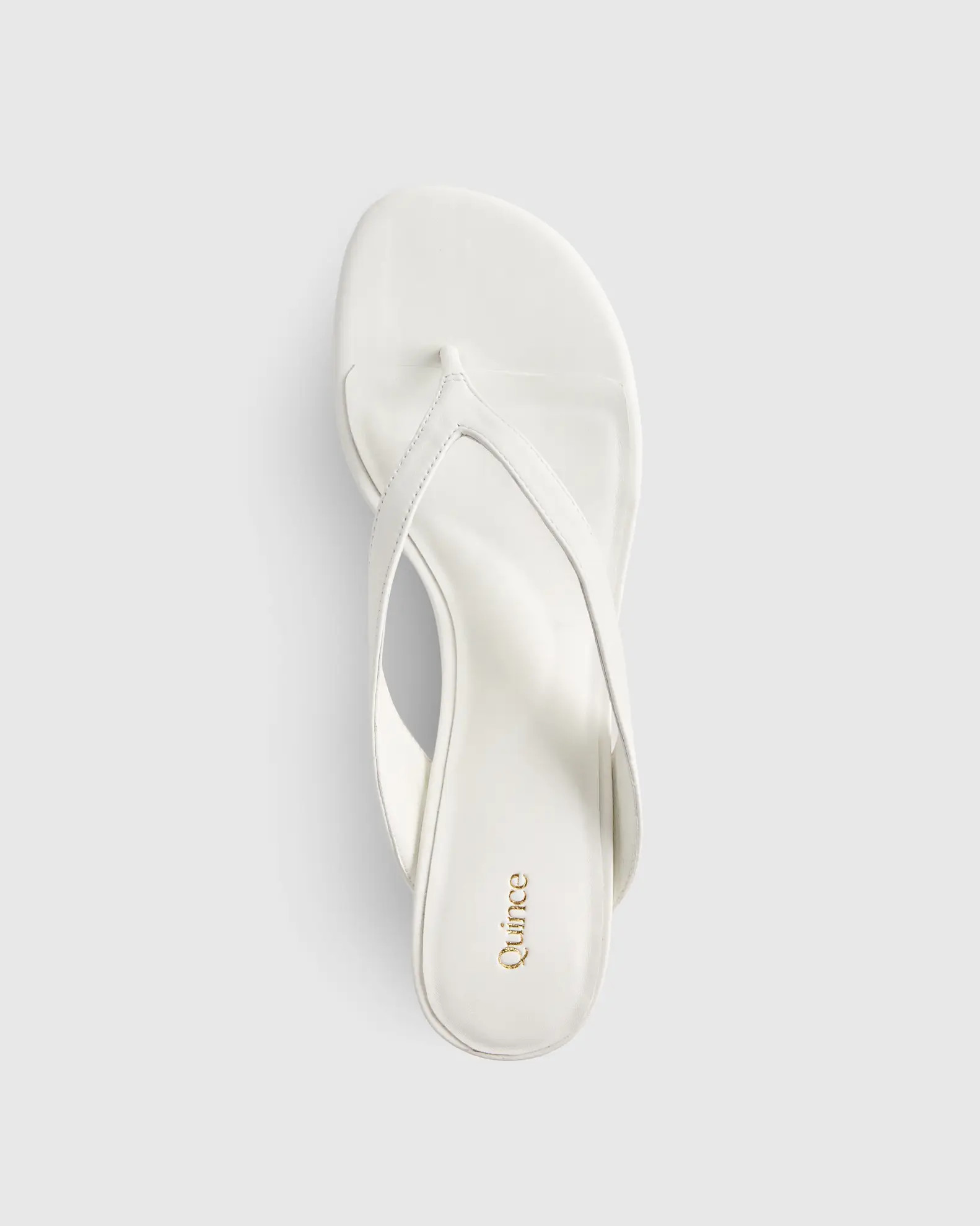 Italian Leather Thong Kitten Heel Sandal | Quince