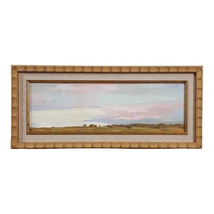 Vintage Original European Landscape Oil Painting, Framed | Chairish