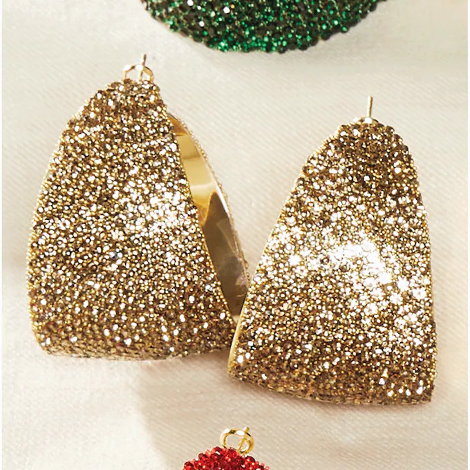Crystal Color Pavé Wide Hoops | Ashro