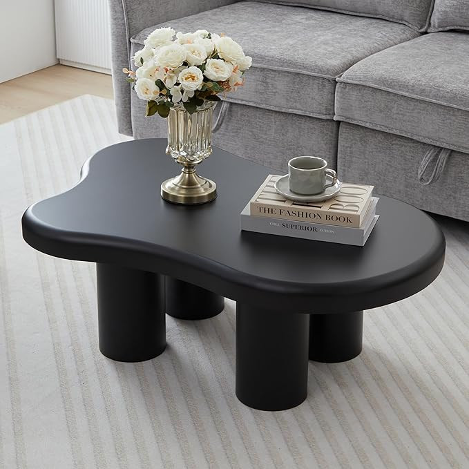 Cloud Coffee Table, Cute Irregular Coffee/Tea Table with Large Tabletop, Accent Cocktail Table, C... | Amazon (US)