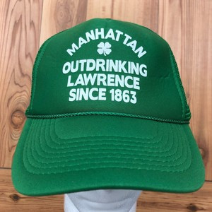 Vintage Nissun Green Kansas State Wildcats Out Drinks KU Trucker Hat Adult OSFA | eBay US