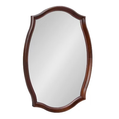 Kate & Laurel All Things Decor 24"x34" Hatherleigh Scallop Wall Mirror: Oval, Traditional Design, No Assembly Required | Target