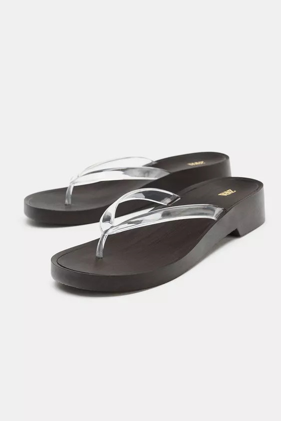 VINYL PLATFORM SANDALS | Zara US