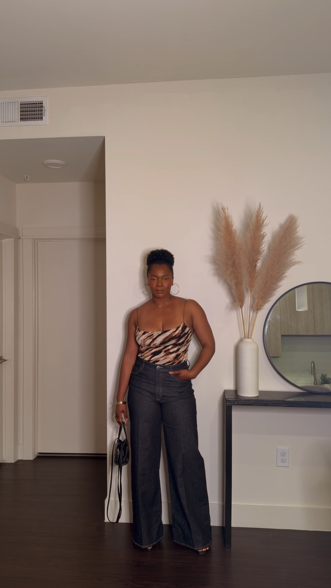 the perfect wide leg jeans - i’m 5’7”
and even with a heel these are such a good length! 

#LTKootd #LTKgrwm #LTKMidsize