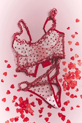LyreBird Heart Mesh Longline Bra | Anthropologie (US)