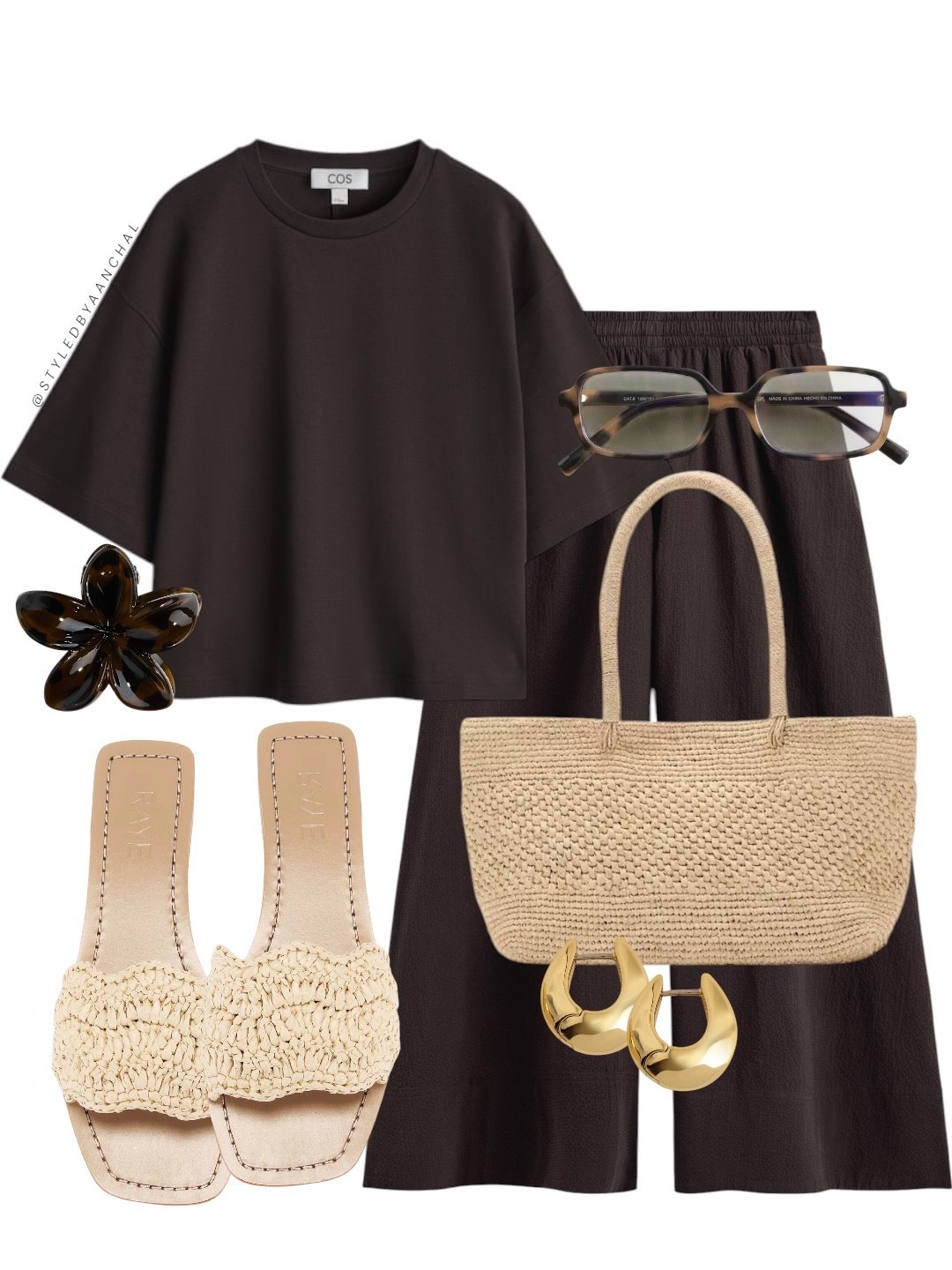 Brown set outfit


Cos
Raffia sandals
Flower claw clip
Summer outfit 
Brown culottes 

#LTKgrwm #LTKootd #LTKU