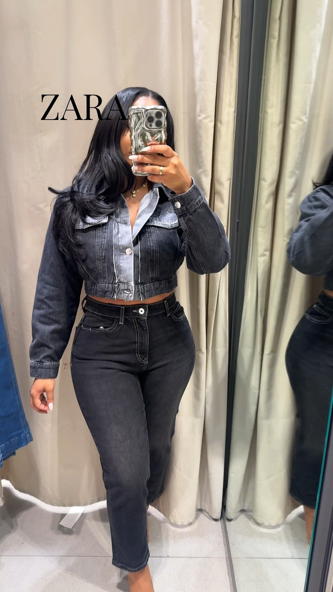 date night outfits

📣Wearing a size small for jacket and 38 for pants  they a little stretch to them 

📣I’m 162lb 44hip and 5”3 

Denim on denim is always a vibe 💙

Obsessed with these high-rise slim mom jeans paired with a short denim jacket. The ankle length fit is super flattering and the whole look is comfy but still put together — perfect for everyday wear.

Comment DENIM or check my BIQ for outfit details.

#LTKU #LTKootd #LTKgrwm