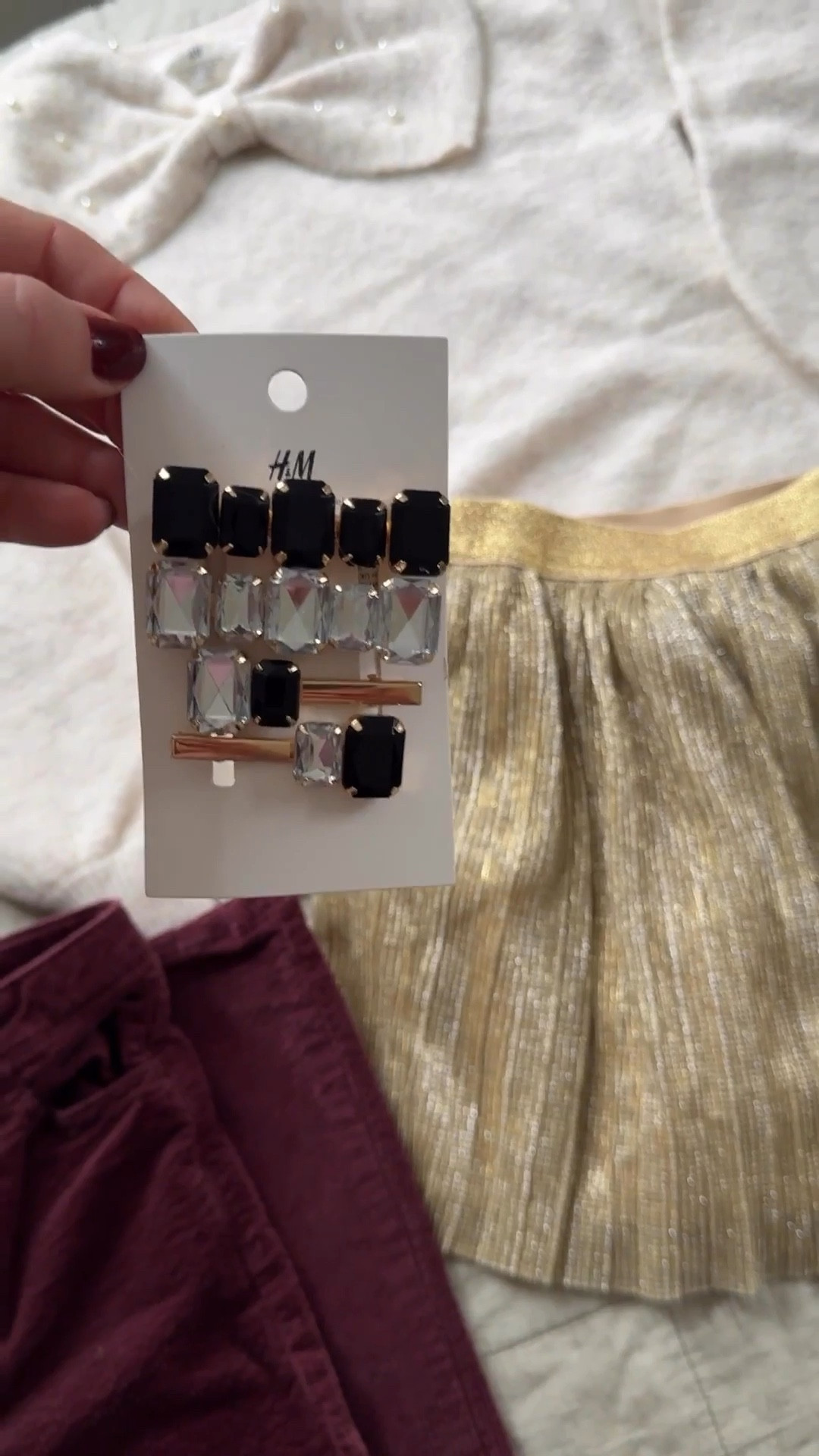 Holiday outfit idea for girls 🌲💡 - here are a few of the things I got for my 7 year old daughter. This bow sweater, corduroy pants, gold skirt, & leopard mary Jane flats can be mixed & matched to create a couple different looks ✨

#LTKStyleTip #LTKHoliday #LTKKids