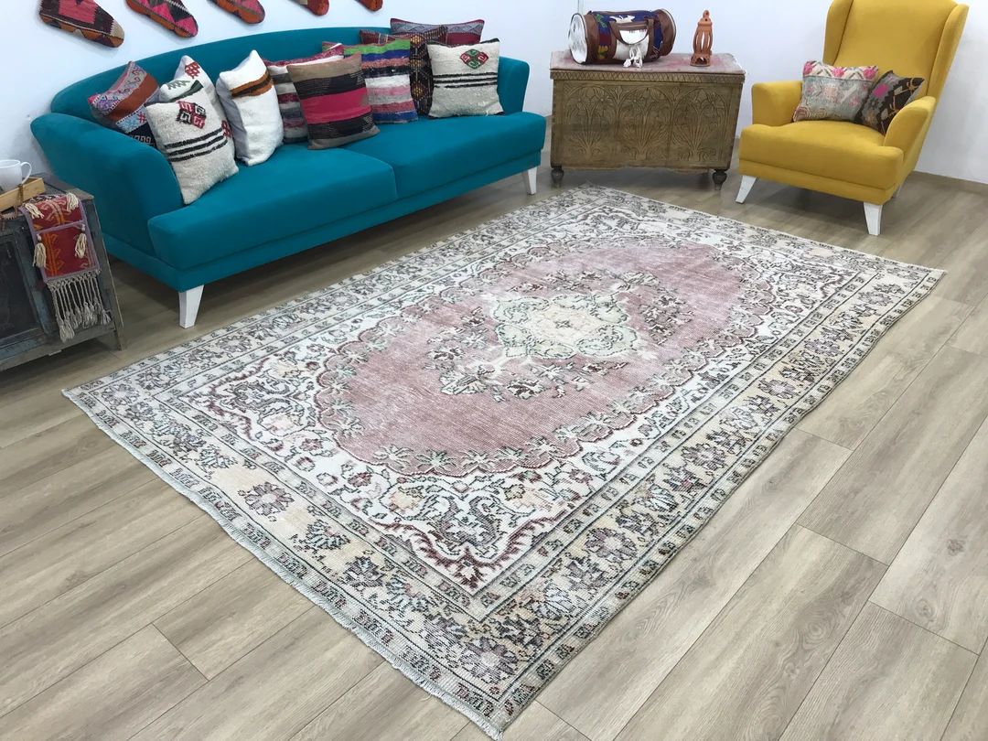 Turkish rug, Oversize purple rug, Dining area rug, Bohemian oushak, Decorative rug, Vintage rug, ... | Etsy (US)