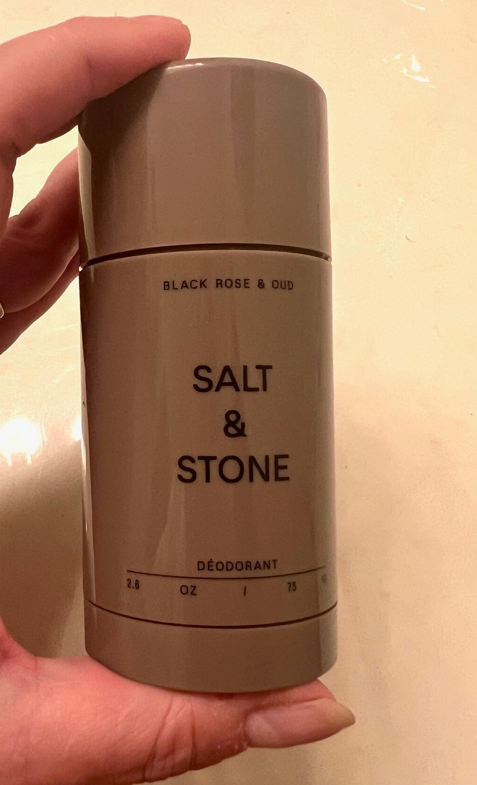 Salt & Stone aluminum free deodorant. I really love this stuff and this is my favorite scent so far. It's a dark floral and oud. So perfect, so chic. It lasts and does it's job with no fuss! Will continue to repurchase. #salt&stone #aluminumfree #deodorant #womenover50 #chicsophisticated  

 #LTKmorningroutine #LTKOver40 #LTKBeauty