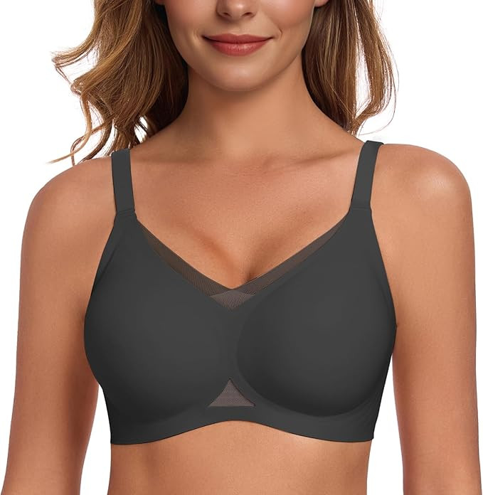Gailife Womens Wireless V Mesh Comfortable Bra Seamless Bralette Push Up Bras No Underwire Suppor... | Amazon (US)