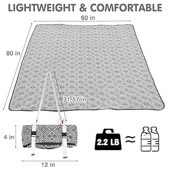 HX&OD Extra Large Outdoor Picnic Blankets for Camping on Grass, Waterproof Picnic Blanket for Bea... | Amazon (US)