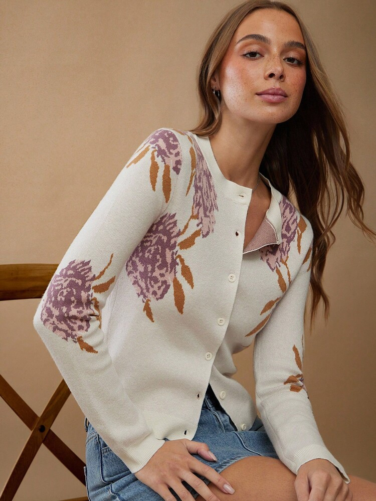 Cárdigan flores  | SHEIN