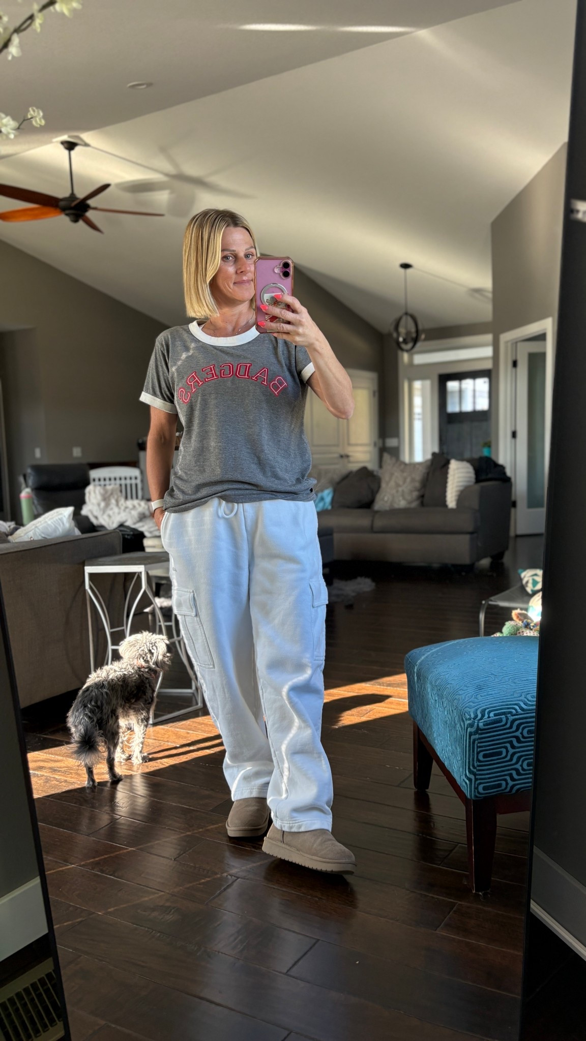 I’m feeling lounge-like today! The Aritzia Mega Cargo sweatpants are such good quality! And don’t forget my cozy boots which are a must have! 

Wearing a medium short in the pants. Could have gone with a small. 

#LTKootd #LTKActive #LTKOver40