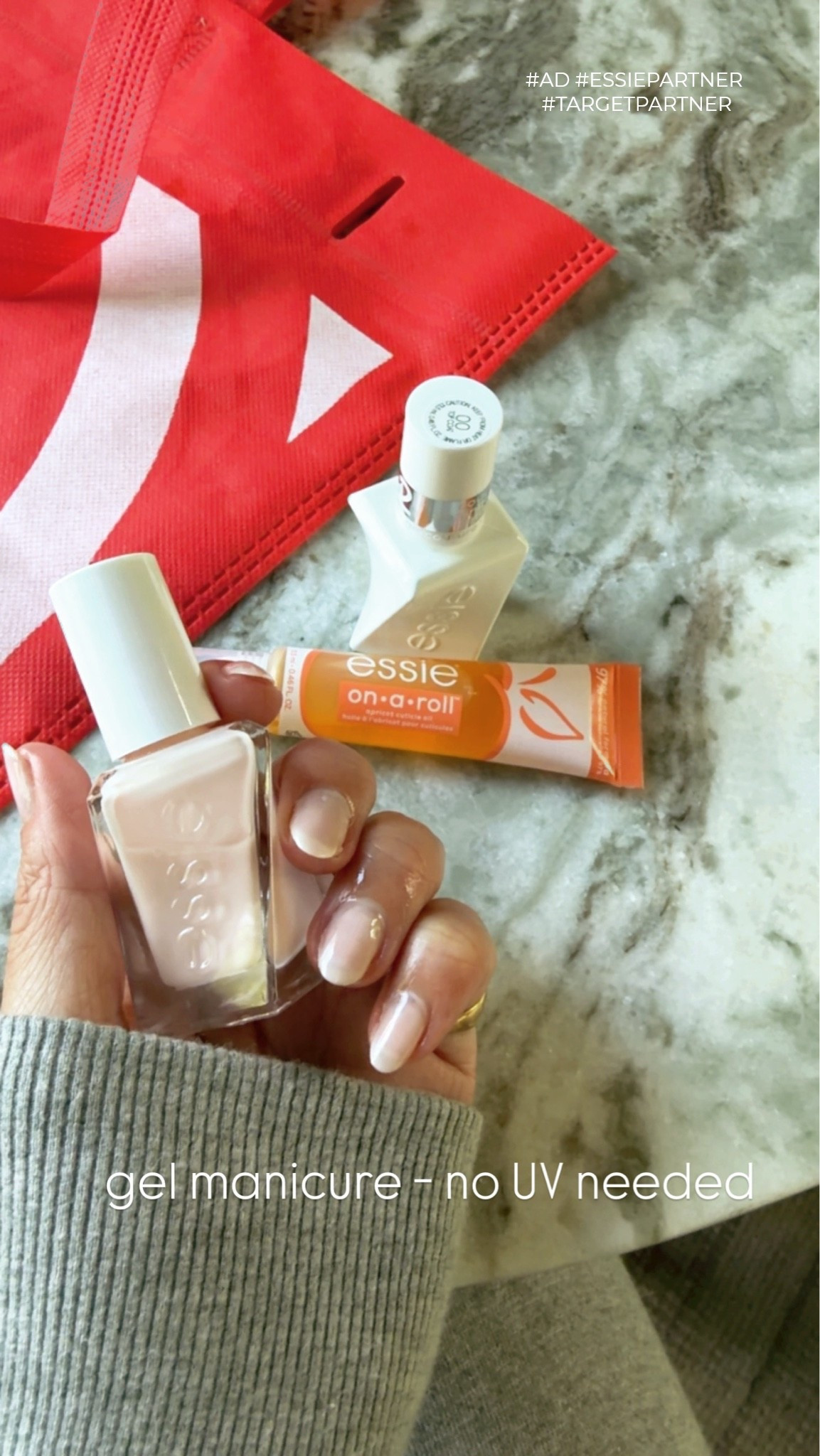 #AD the prettiest at home manicure with Gel by @essie 💅#target #targetpartner #essiepartner @target